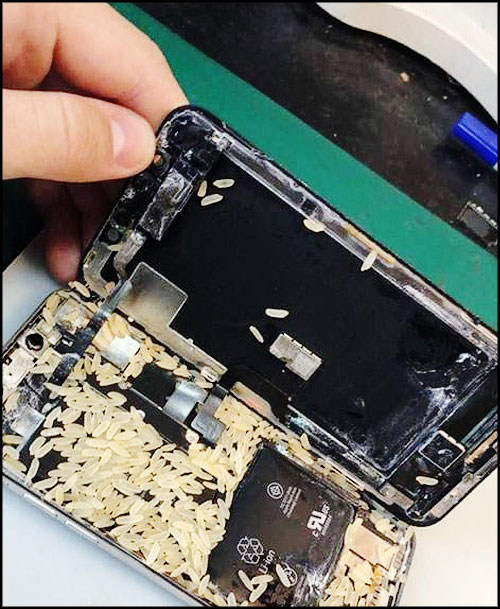 mettre du riz dans son telephone mouille
