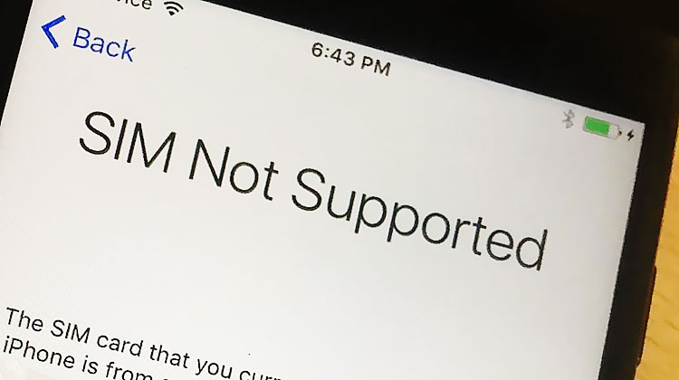 carte sim non supportee