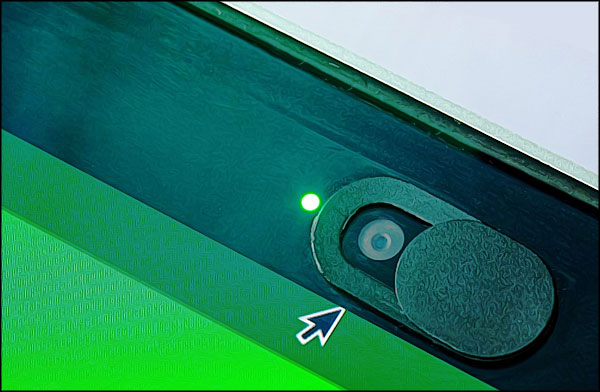 voyant webcam allume