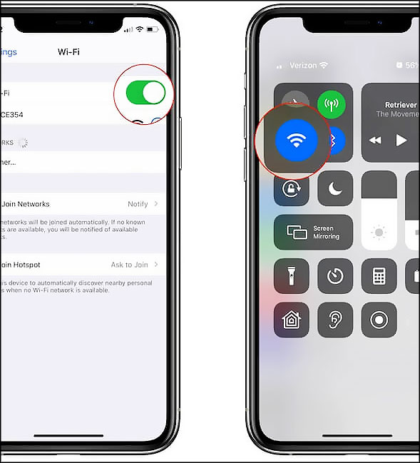 icone wifi sur iphone
