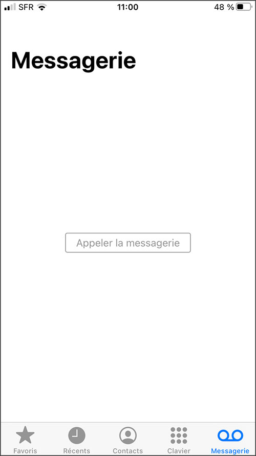 iphone appeler la messagerie