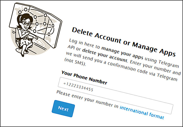 supprimer compte telegram
