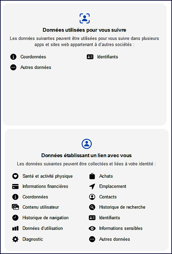donnes qui vous suivent sur iphone avec app facebook