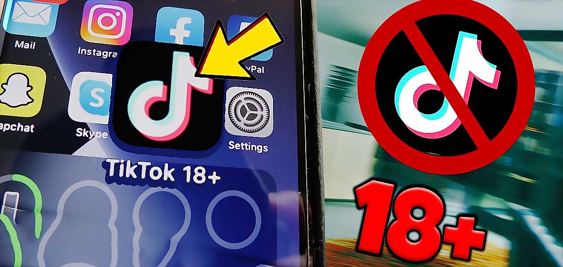 icone tiktok18 sur telephone