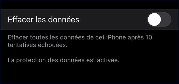 iphone effacer les donnees