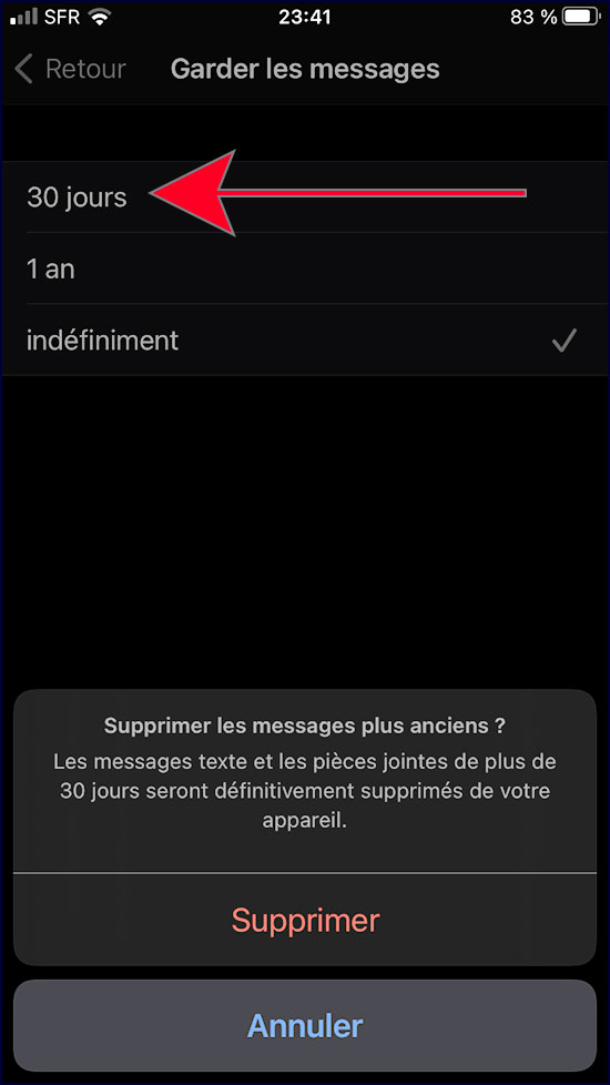 iphone garder les messages