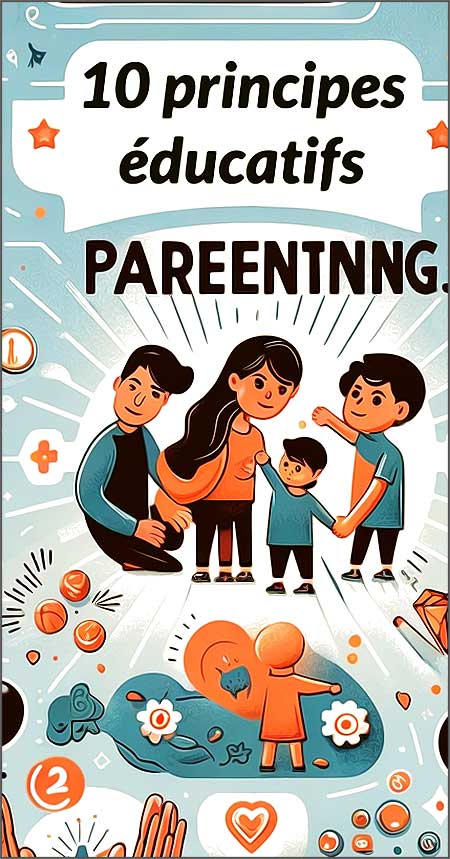 Affiche "10 principes éducatifs Parenting".
