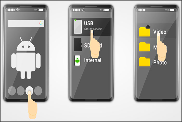 ouvrez le gestionnaire de fichiers android