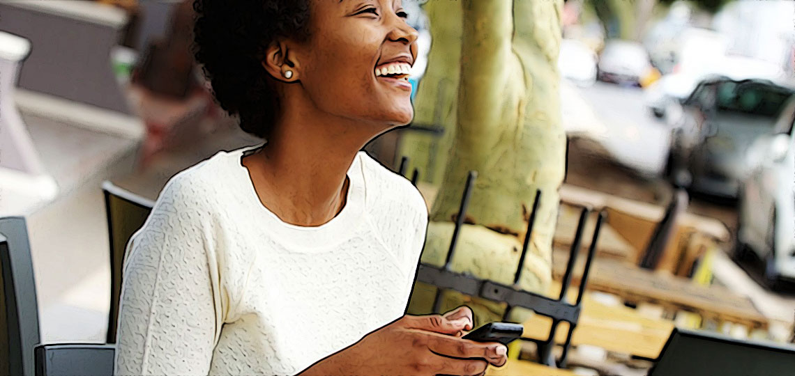 une femme noire donne son numero de telephone