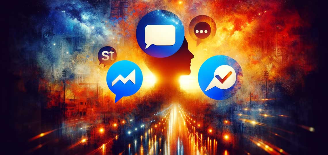 banniere evoquant les icones de facebook messenger