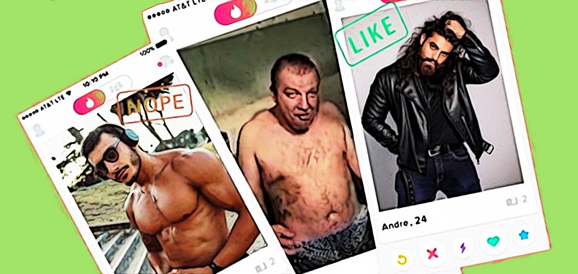 trois candidats hommes sur tinder