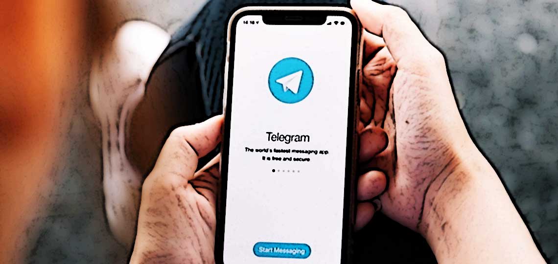 prendre son telephone pour aller sur telegram