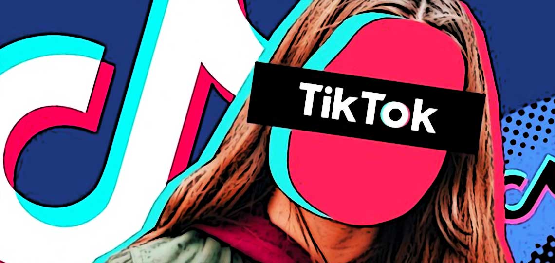 visage anonyme sur tiktok