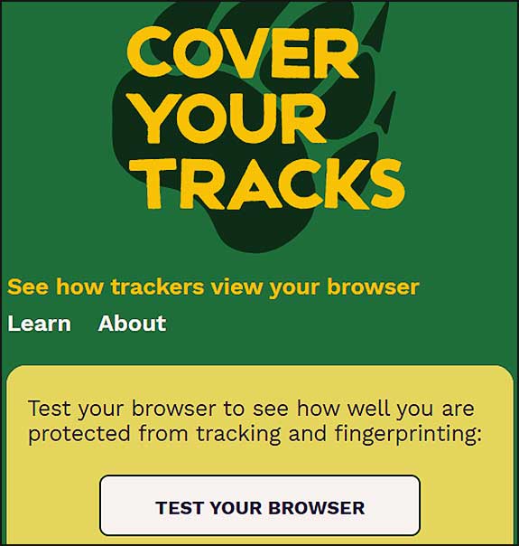 cover your tracks