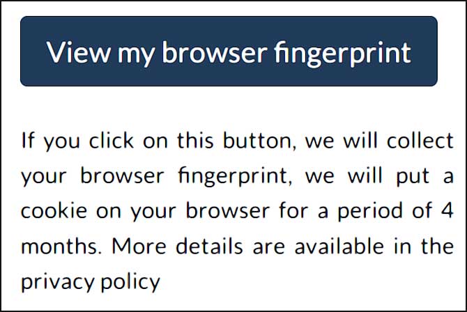 view my browser fingerprint