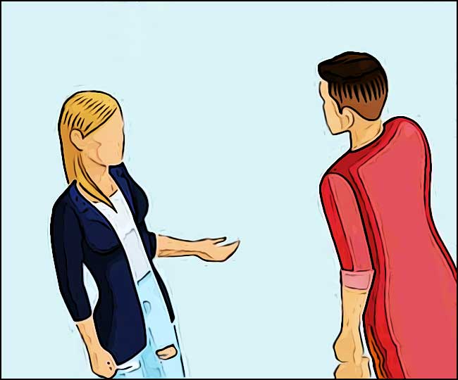 garcon et fille discutent