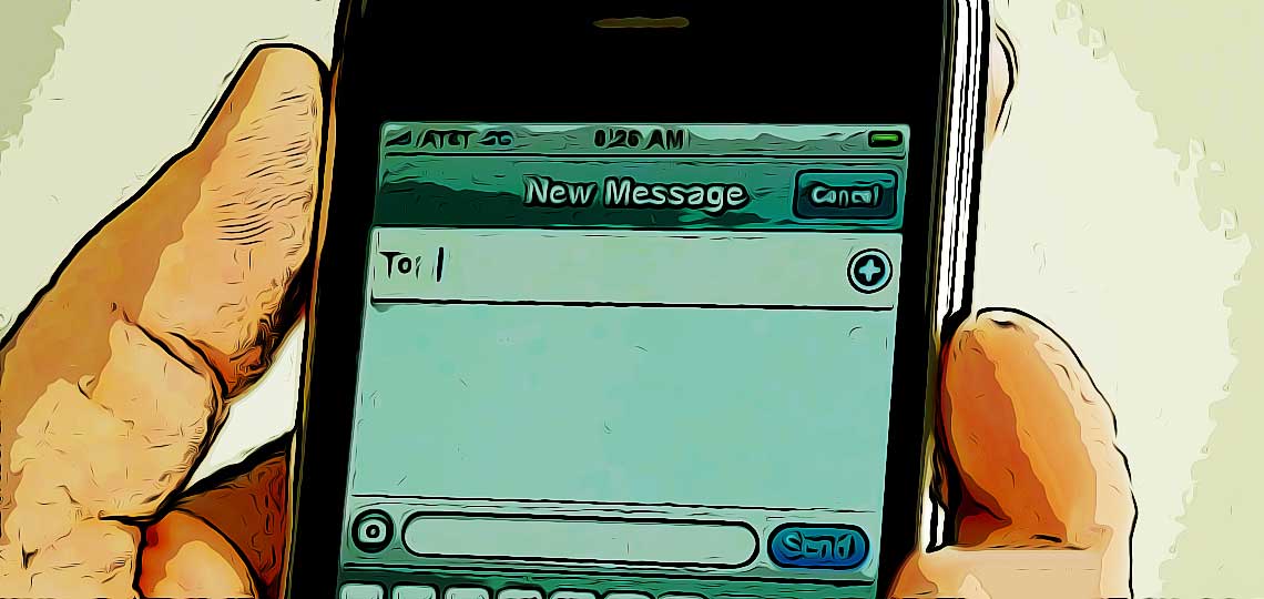 dessin envoyer un message sur un telephone 2