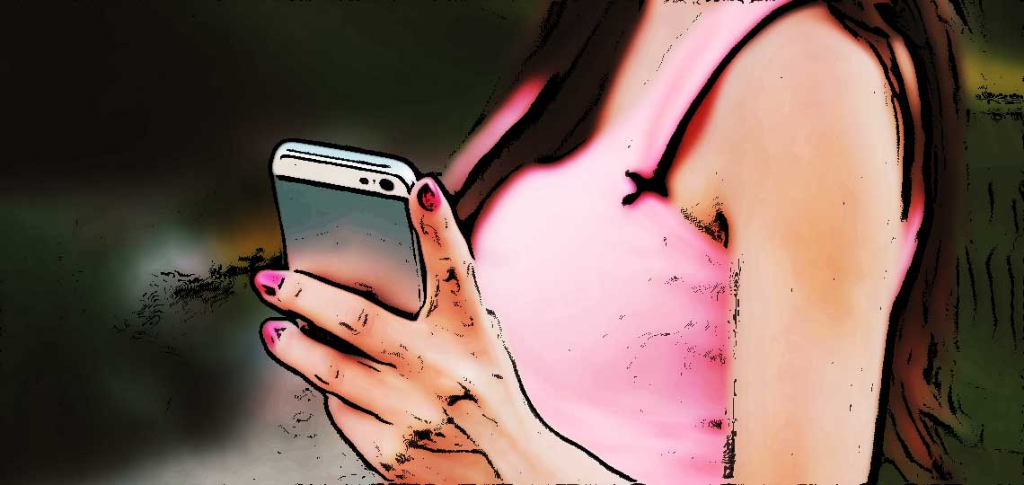 art de textoter avec une fille