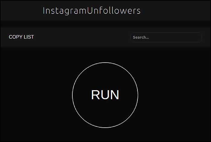 instagramunfollowers impression ecran