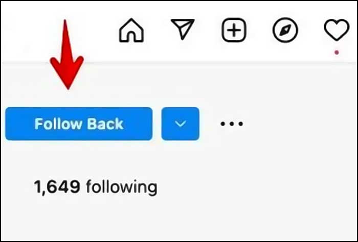 le bouton suivre en retour saffiche sil vous suit deja