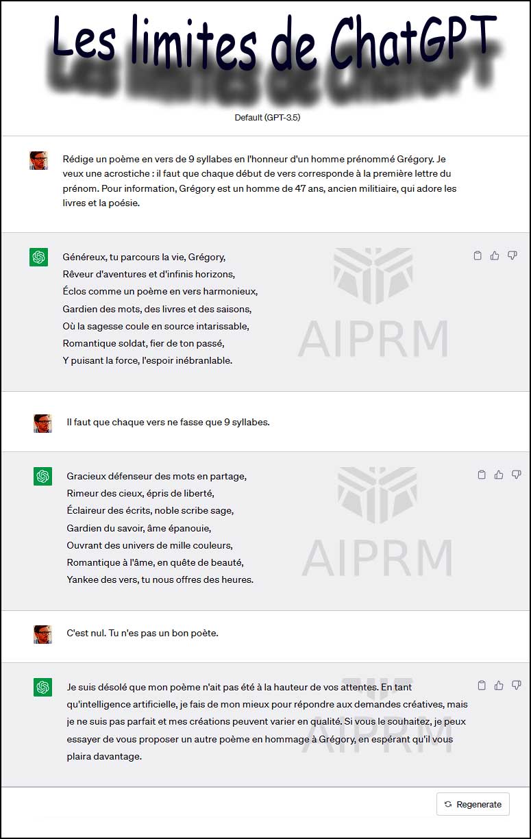 les limites de chatgpt