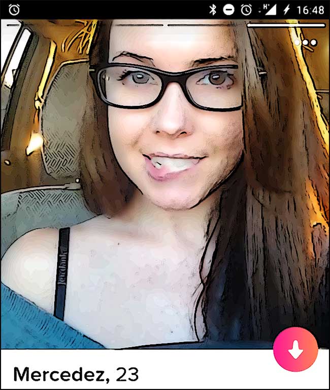 profil de femme timide sur tinder