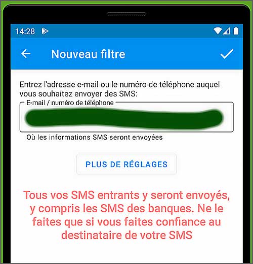 application gawk sms transfer