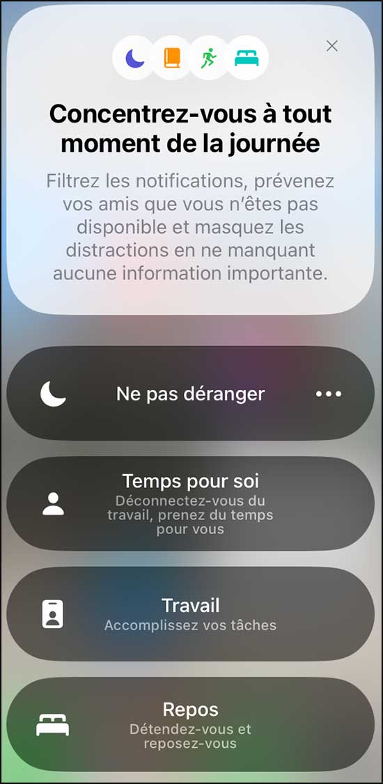 mode ne pas deranger iphone