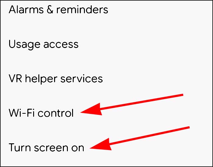 wifi control turn screen on