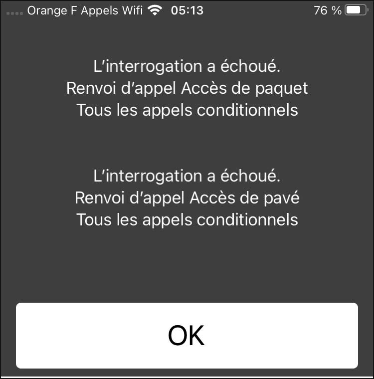 interrogation appels conditionnels sur iphone
