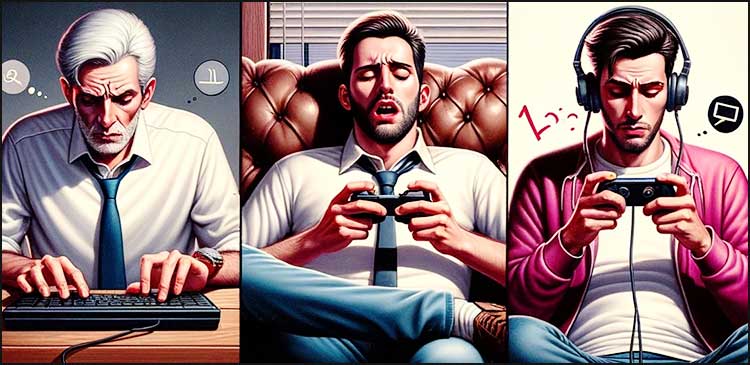 trois hommes trop occupes pour repondre