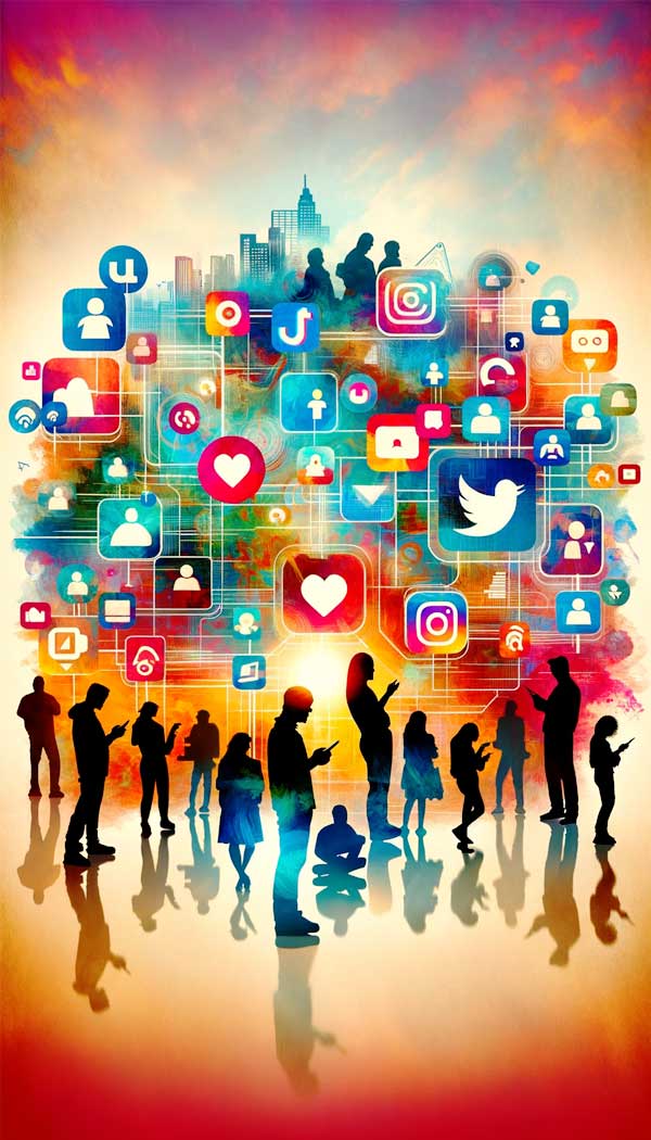 banniere representant les jeunes sur les reseaux sociaux