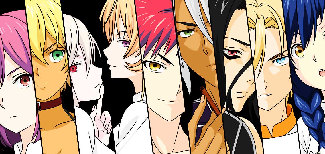 differents personnages de food wars