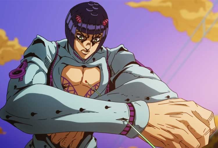 Personnage d'anime prêt à combattre.