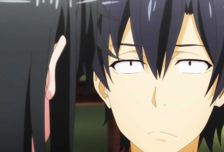 Personnage d'anime surpris en gros plan.