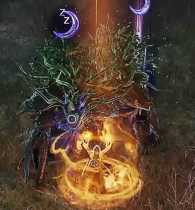 Illustration fantastique d'une créature avec des pouvoirs, screenshot du jeu Throne and liberty.