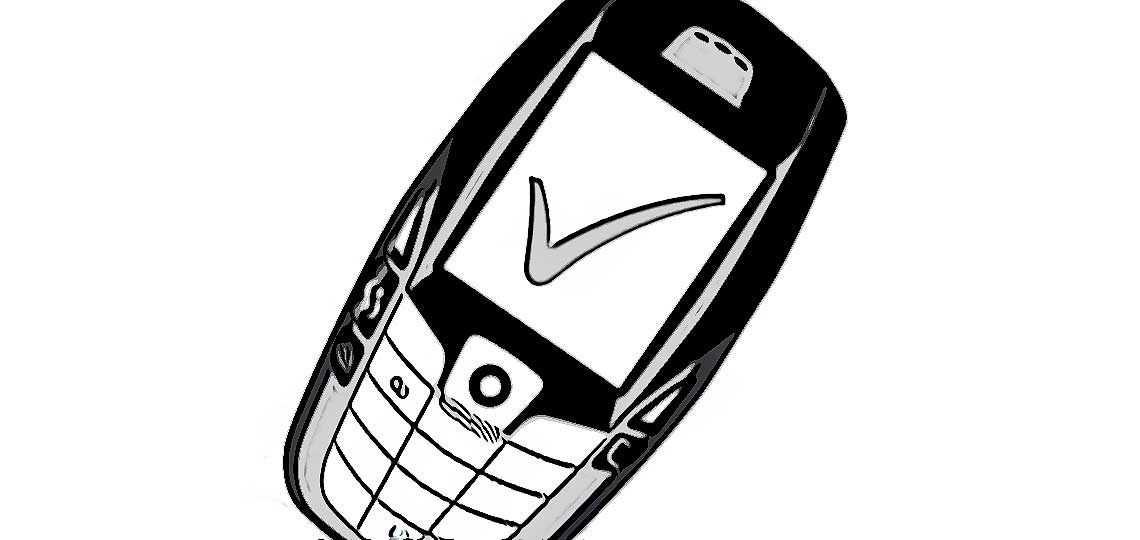dessin vieux telephone a clavier