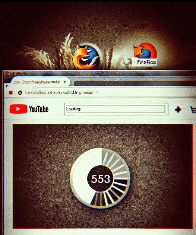 Écran d'ordinateur affichant YouTube en chargement.