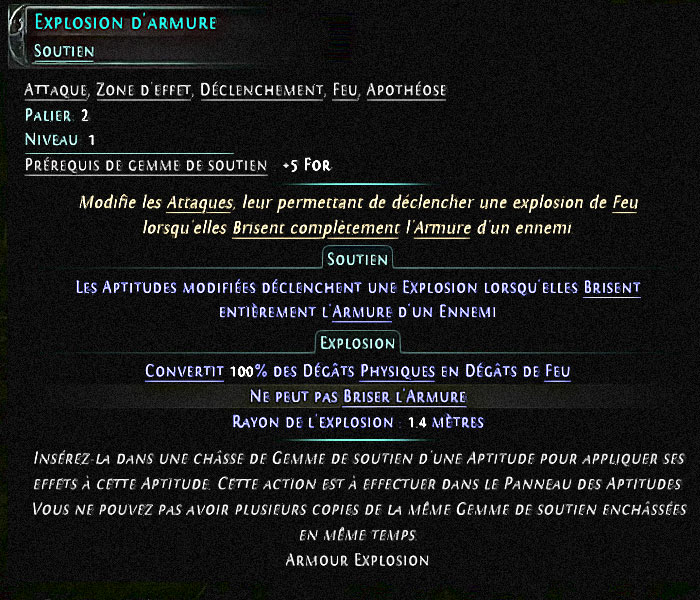explosion d armure poe2