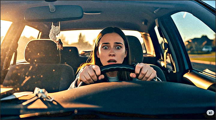 femme accident de la route