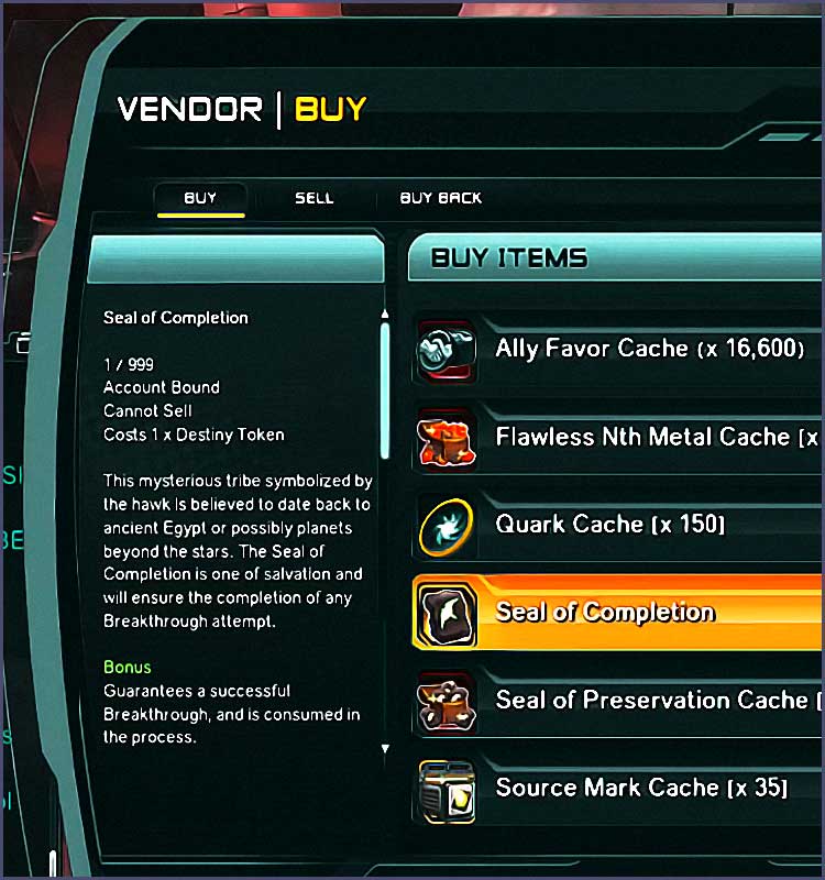 Vendor DC Universe Online
