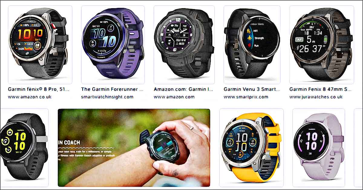 liste montre garmins