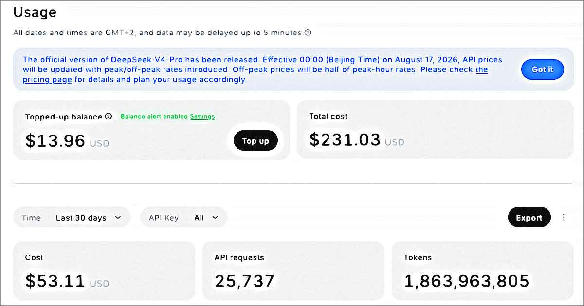 deepseek monte ses prix aout 2026