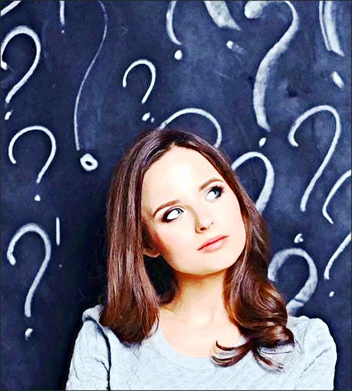 belle femme pose questions